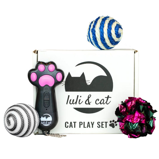 Cat Laser Toy | USB Rechargeable Laser Light Toy for Indoor Cats | Gift Set for Cat Lovers with Laser Cat Toy and Interactive Cat Toys