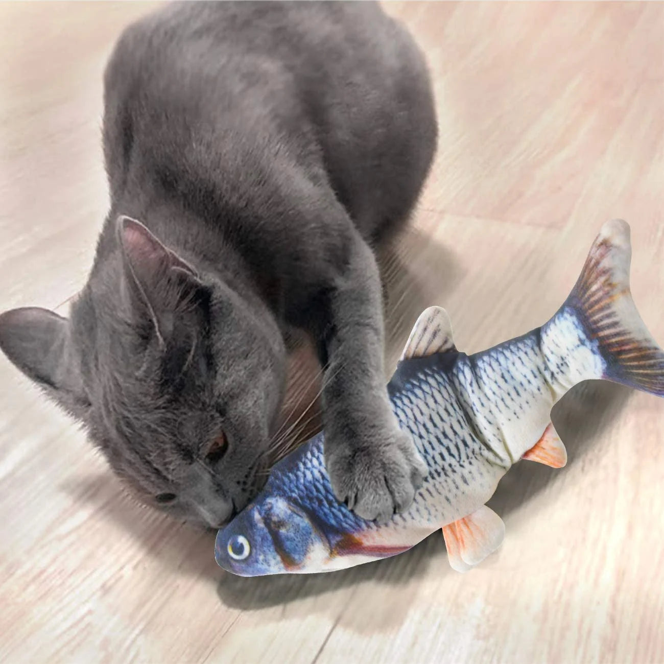 Electric Moving Fish Cats Toy, Realistic Flopping, Interactive